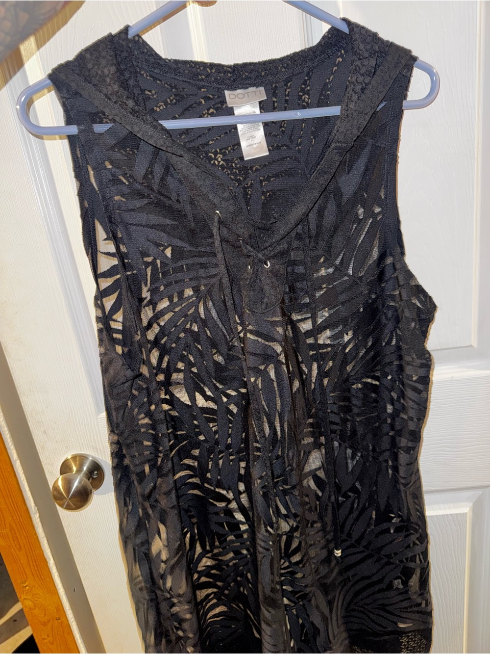 Dotti Black Lace Cover-Up Dress